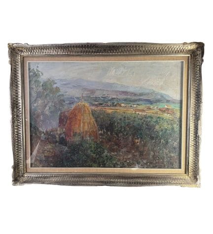 尼古拉-坎扎内拉
布面油画，20 世纪意大利画派，描绘风景。包括画框在内的尺寸：90 × 120 厘