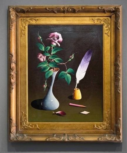 安东尼奥·切尔博内
布面油画，20世纪作品，意大利画派，描绘静物。含画框尺寸：60x70 厘米。画框