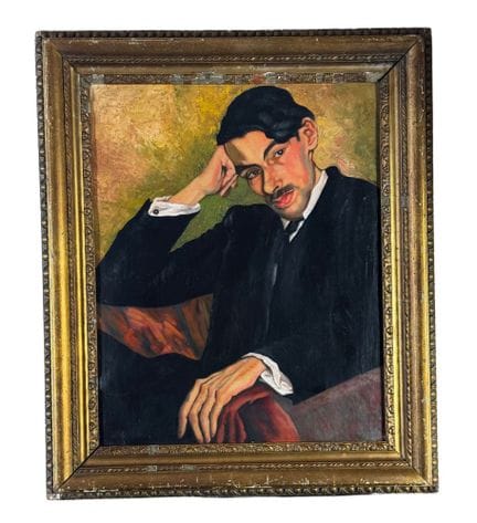 匿名
画布油画，裱于木板上，20世纪作品，意大利画派，描绘一名男性人物。含画框尺寸：60x72 厘米