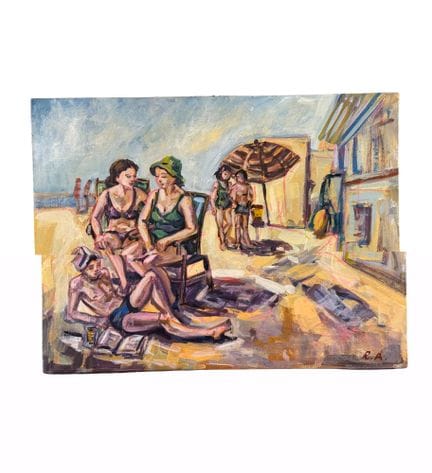 UNBEKANNTER KÜNSTLER
Acrylgemälde auf Leinwandkart