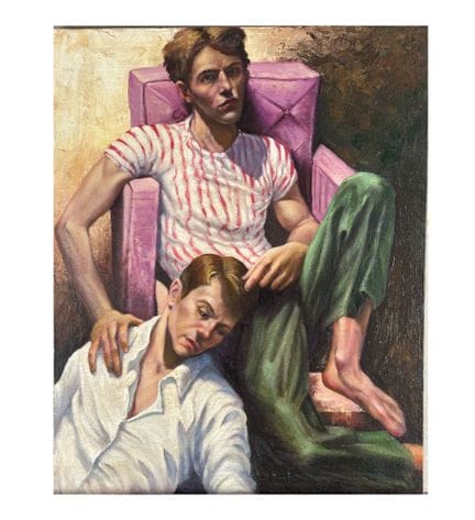 匿名
20世纪意大利画派布面油画，描绘了两名男性人物。尺寸：40 x 50 厘米。作者不详。作品保存