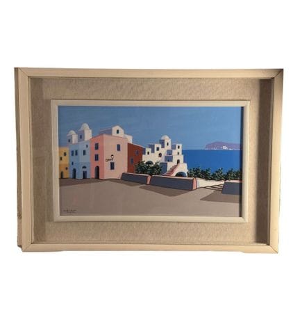 文森佐·普格利塞
纸板油画，描绘海景。含画框尺寸：68 × 48 厘米。画框内尺寸：50 × 30 