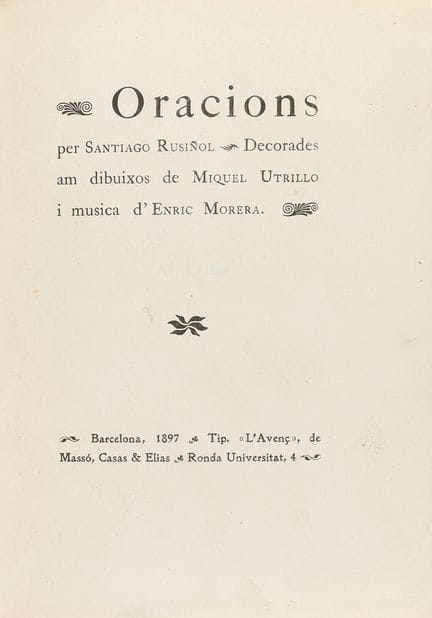 1897.  
 LIBRO.  
 (BIBLIOFILIA).  
 RUSIÑOL, SANT