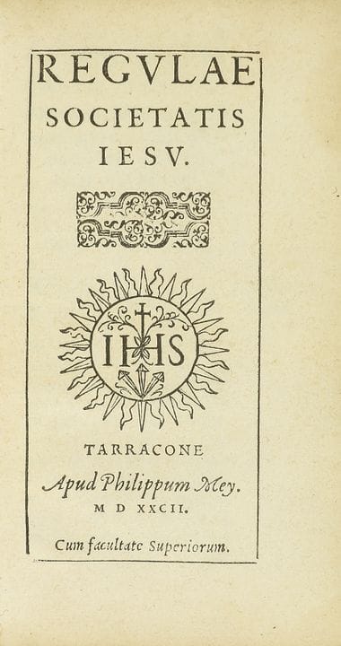 1582.  
 LIVRE.  
 (COMPAGNIE DE JÉSUS).  
 REGULA