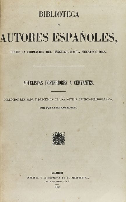 1851–1860.  
 BOOK.  
 (CERVANTINA).  
 ARIBAU, BU
