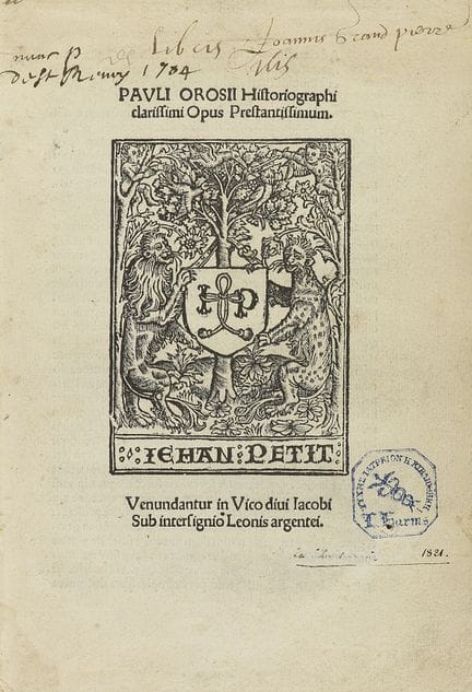 1510.  
 LIVRE.  
 (POST-INCUNABLE).  
 OROSII, PA