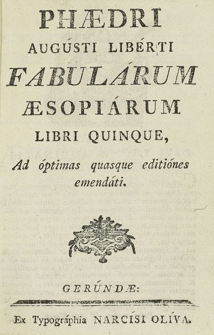 Vers 1800  
 LIVRE.  
 (LITTÉRATURE - FABULES).  
