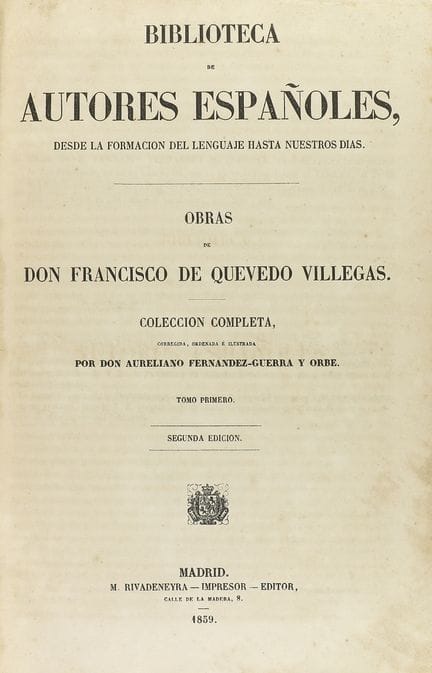 1859.  
 LIVRE.  
 (LITTÉRATURE ESPAGNOLE).  
 QUE