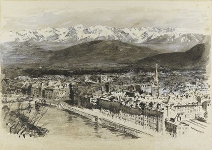 Vers 1895  
 ŒUVRE D'ART ORIGINALE.  
 LES RIVES D