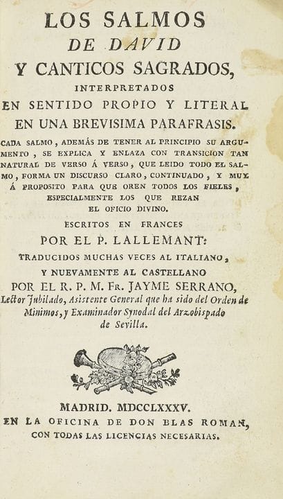 1785.  
 LIVRE.  
 (SCIENCES HUMAINES).  
 LALLEMA