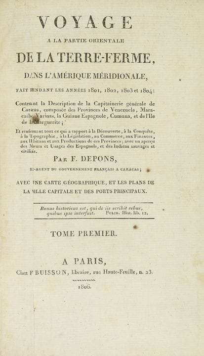 1806.  
 BOOK.  
 (TRAVELS—SOUTH AMERICA).  
 DEPO