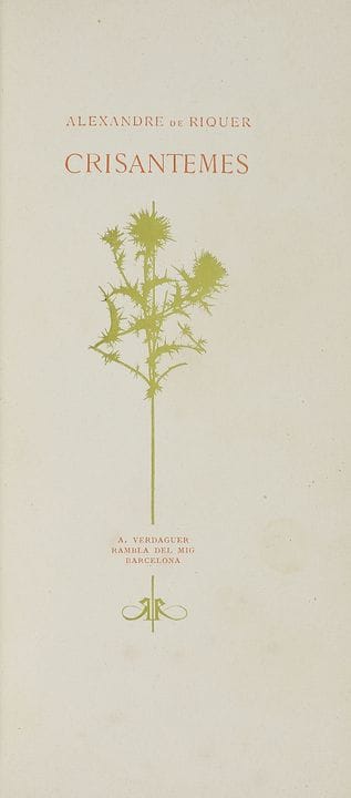 1899.  
 LIBRO.  
 (BIBLIOFILIA).  
 RIQUER, ALEXA