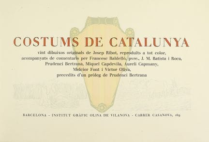 ca. 1935  
 BOOK.  
 (ETHNOGRAPHY—CATALONIA).  
 B