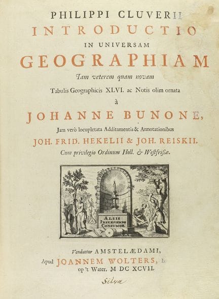 1697.  
 LIVRE.  
 (GÉOGRAPHIE).  
 CLUVERII, PHIL