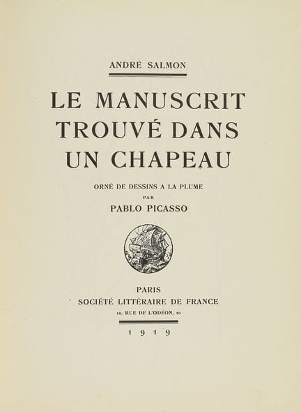 1919.  
 LIVRE.  
 (ART).  
 SALMON, ANDRÉ ; PICAS