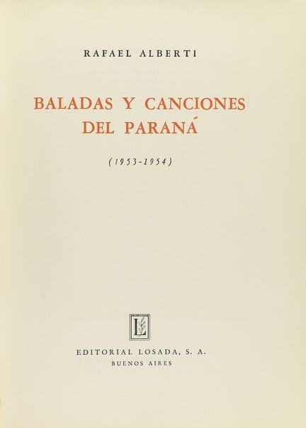 1954.  
 BOOK.  
 (LITERATURE-GEN '27).  
 ALBERTI