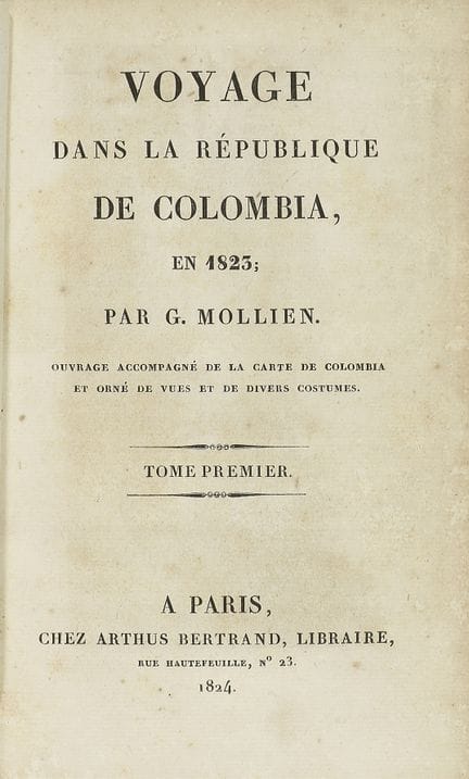 1824.  
 BOOK.  
 (TRAVELS—COLOMBIA).  
 MOLLIEN, 
