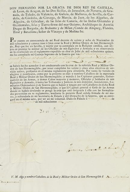 1816.  
 BROCHURES.  
 (FERNANDO VII).  
 ATTRIBUT
