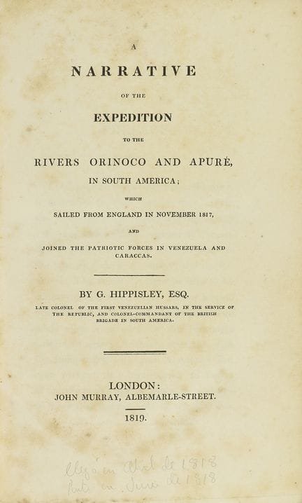 1819.  
 BOOK.  
 (TRAVEL—SOUTH AMERICA).  
 HIPPI