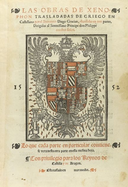 1552.  
 LIVRE.  
 (GOTHIQUE-MILITAIRE).  
 XÉNOPH