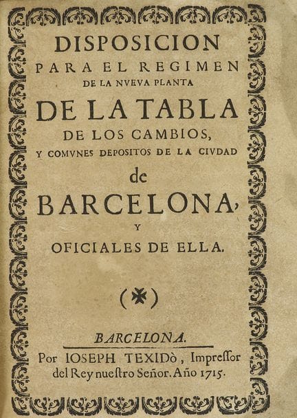 1715.  
 LIVRE.  
 (HISTOIRE - BARCELONE).  
 DISP