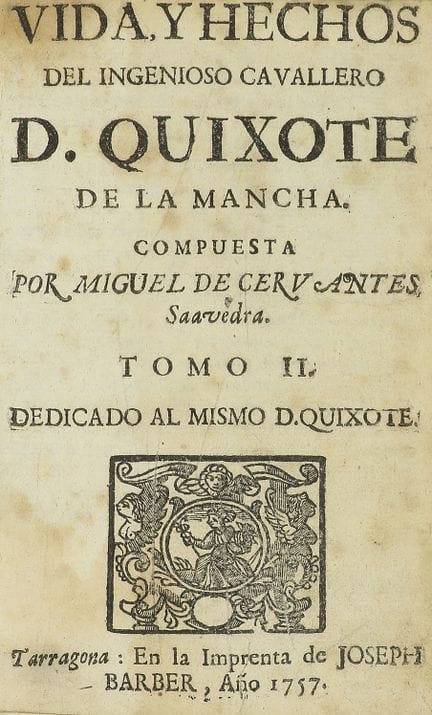 1757.  
 BOOK.  
 (CERVANTINA).  
 CERVANTES SAVED