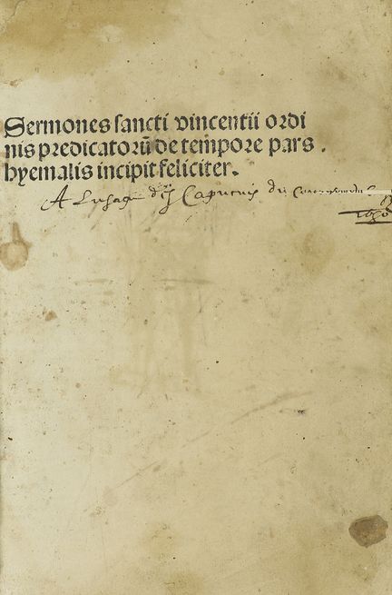 1497.  
 LIVRE.  
 (INCUNABLE).  
 SAINT VINCENT :