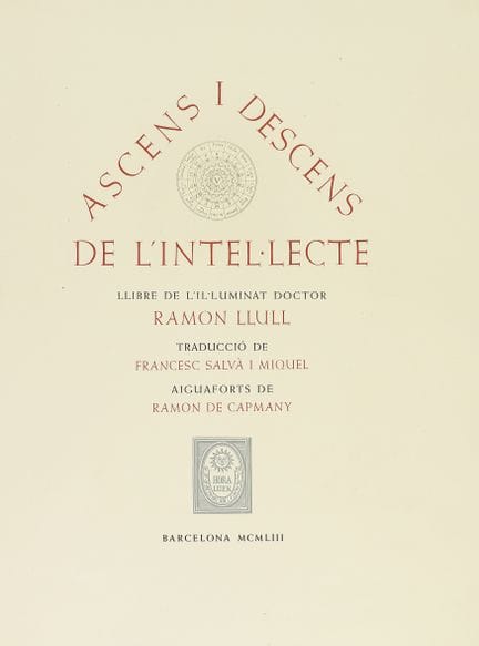 1953.  
 LIBRO.  
 (BIBLIOFILIA).  
 LLULL, RAMON;