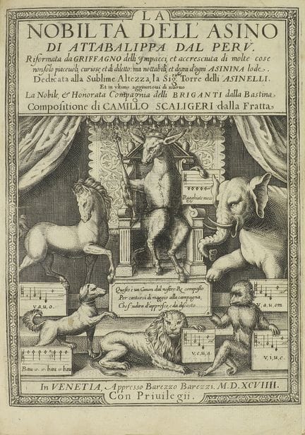 1599.  
 LIVRE.  
 (LITTÉRATURE - SATIRE).  
 SCAL