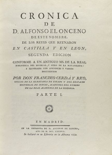 1787.  
 LIVRE.  
 (HISTOIRE).  
 CERDA Y RICO, F.