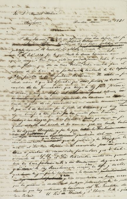1795-1816。  
 手稿。  
 （玻利维亚）。  
 一套18世纪末至19世纪初的手稿，内