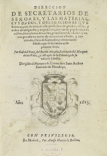 1613.  
 LIBRO.  
 (ADMINISTRACIÓN).  
 PEREZ DEL 
