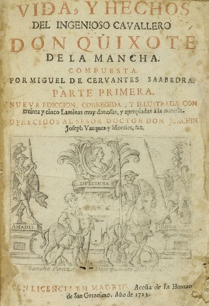 1723.  
 BOOK.  
 (CERVANTINA).  
 CERVANTES SAABE