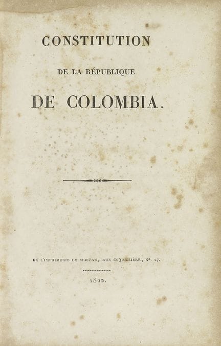 1822.  
 LIBRO.  
 (DERECHO-COLOMBIA).  
 CONSTITU