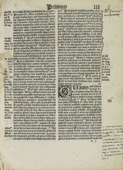 Vers 1495  
 LIVRE.  
 (INCUNABLE).  
 [THOMAE DE 