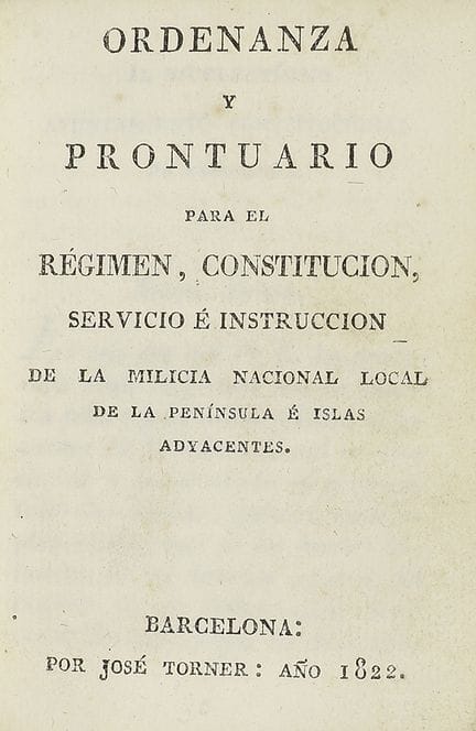 1822.  
 BOOK.  
 (MILITARY).  
 REGULATIONS AND M