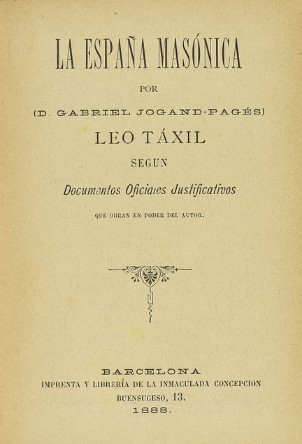 1888.  
 LIVRE.  
 (FRANC-MAÇONNERIE).  
 TAXIL, L