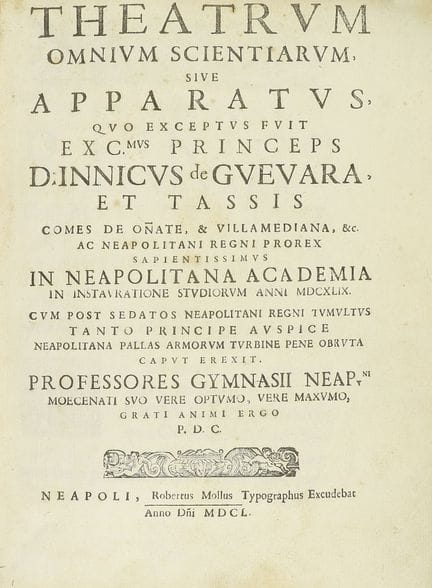 1650.  
 LIVRE.  
 (EMBLÈMES).  
 THEATRUM OMNIUM 