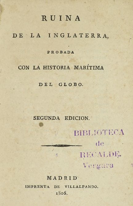1806.  
 BROCHURES.  
 (HISTOIRE).  
 LA RUINE DE 