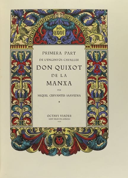 1936.  
 BOOK.  
 (CERVANTINA-BIBLIOPHILIA).  
 CE