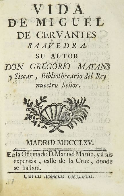1765.  
 BOOK.  
 (CERVANTINA).  
 MAYANS, GREGORI