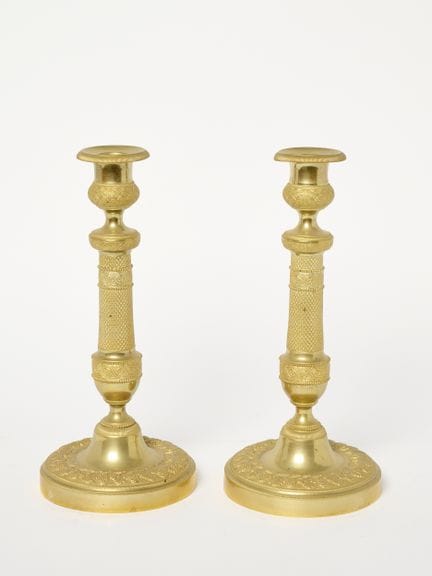 France, époque Restauration
Paire de flambeaux en 
