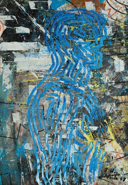 Zoltan Novak (1963-), « Figure en bleu », 2008, hu