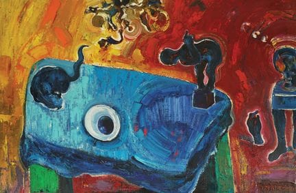 Vladimir Meglić (1955-), Table B, 2007, huile sur 
