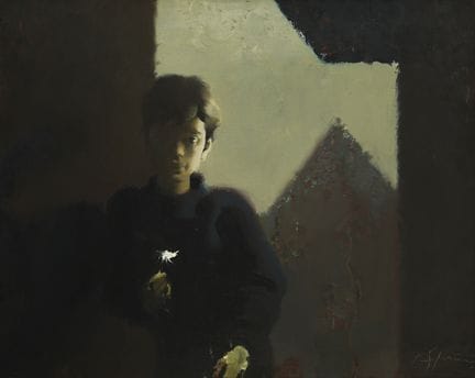 Miljenko Stančić (1926-1977), « Garçon », huile su