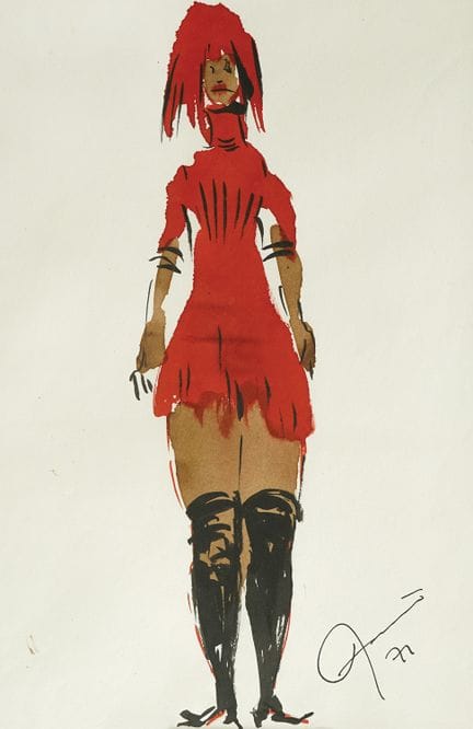 Vanja Radauš (1906-1975), « Danseuse », 1971, aqua