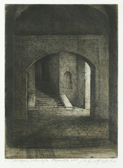 Safet Zec (1943-), « Staircase », 2005, eau-forte 