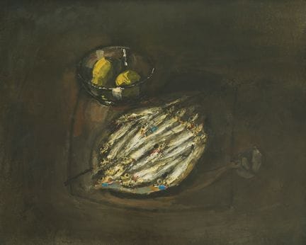 Ljubo Ivančić (1925-2003), Nature morte aux sardin