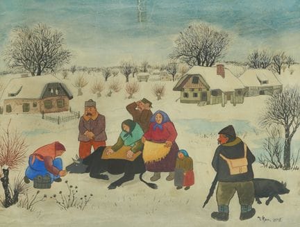 Ivan Generalić (1914-1992), « Vache malade », 1958