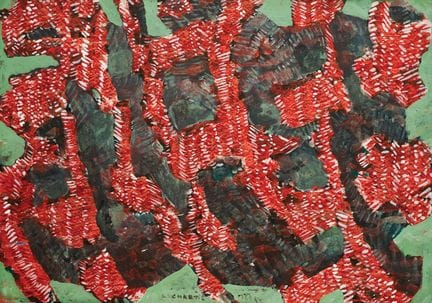 Stevan Luketić (1925-2002), « Red Planes », 1988, 